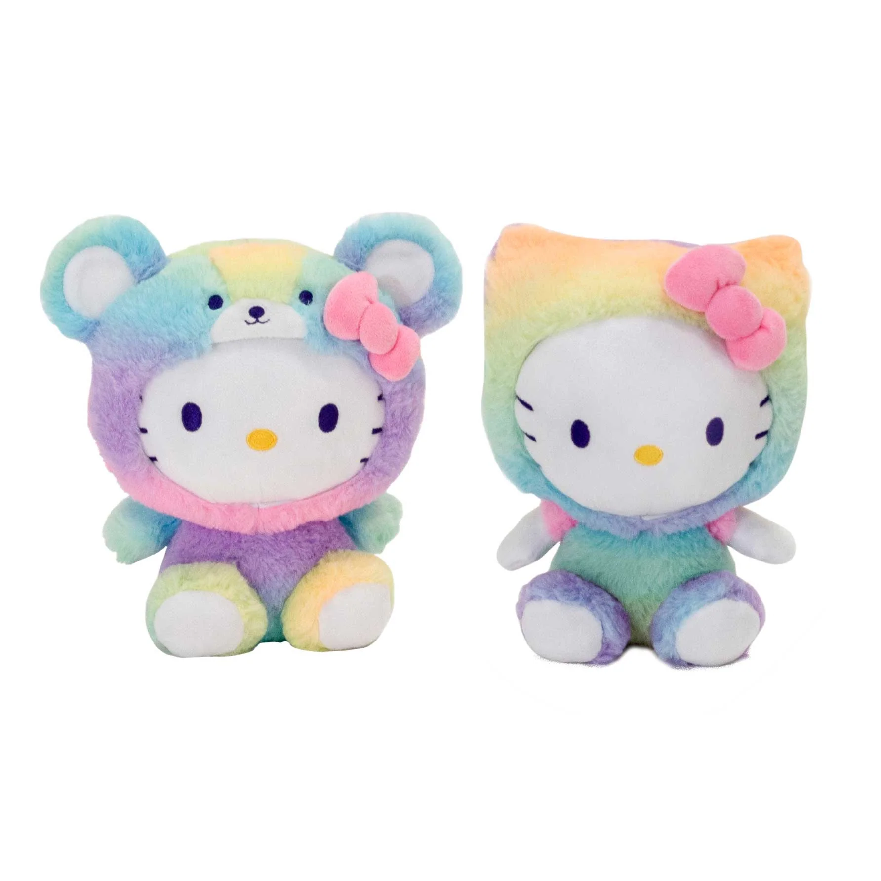 HELLO KITTY - 9.5IN 2 ASST. RAINBOW SHERBET(BEAR OR CAT)